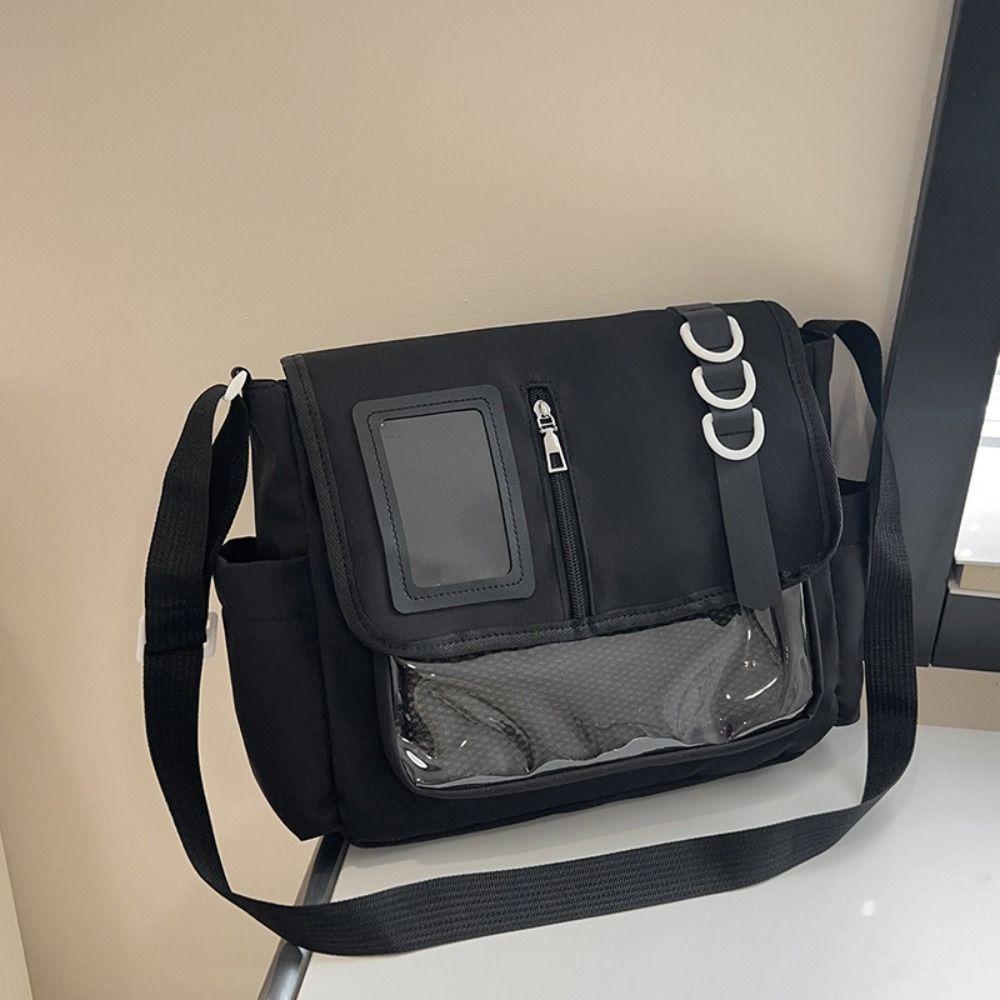 Zipper Bag Solid Color Itabag Cotton Doll Bag Shoulder Bag Creative Transparent Bags Women