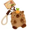 Cartoon Capybara Coin Purse Plush Stuffed Guinea Pig Bag Pendant Funny Plush Doll Keychain  Unisex