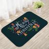 Christmas Happy Embroidered Carpet Home Decor, Anti-Slip And Water-Absorbent, Suitable For Entrance Hall And Bathroom Rug