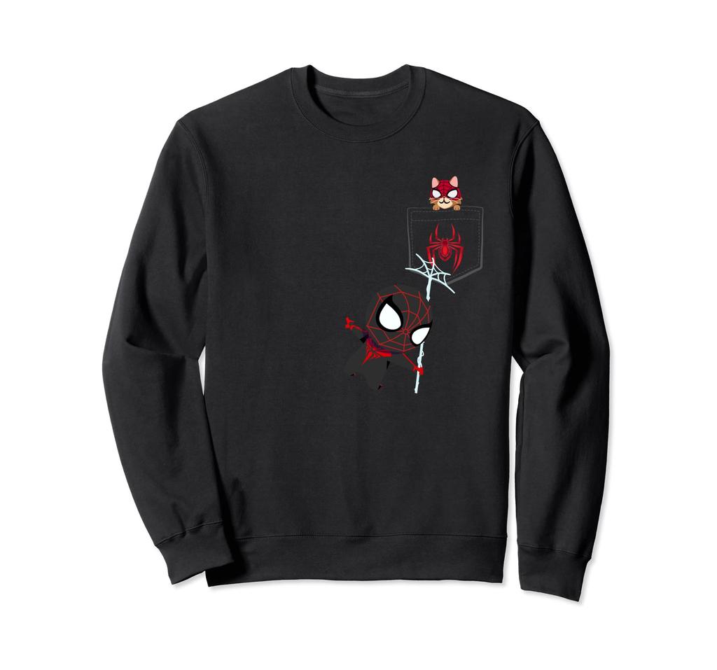 Marvel Spider-Man Miles Morales Game Spider and Spider-Cat Sweatshirt