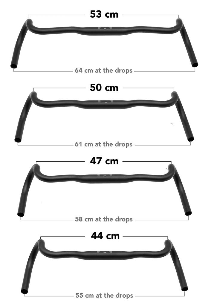REDSHIFT Kitchen Sink Handlebar Without Loop for and Commuter Aluminum Drop with 20mm of 50cm Width Road, Gravel, Touring, Bikes, Bar, 31.8mm Clamp,