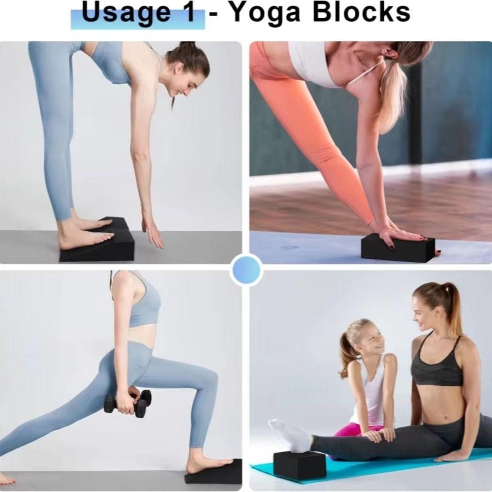 1 pair High Density EVA Gym Blocks Non-slip Lightweight Yoga Wedge Yoga Wedge Blocks  Yoga