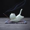 Incense Stick Holder Multifunctional Adorable Cartoon Cat Shape Ceramic Incense Holder for Home Decoration