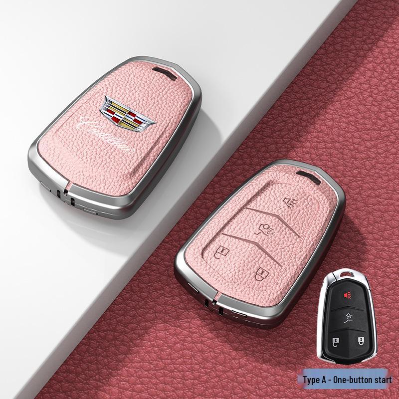 Кожаный чехол для ключа для Cadillac XT5/CT6/XT4/XTS и ATSL – Унисекс-дизайн с пряжкой