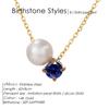 eManco Fashion Imitation Pearls Zircon Pendant Quality Necklace Chic Stainless Steel Fashion Exquisite Jewelry New
