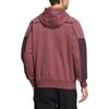 Adidas Logo Print Zip-Up Hooded Jacket Men Outerwear Red Brown HN8975