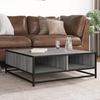 VidaXL Coffee Table Sonoma Grey 80x80x30 Cm Engineered Wood and Metal, Side Table, Living Room Table, Side Table, End Table 848772