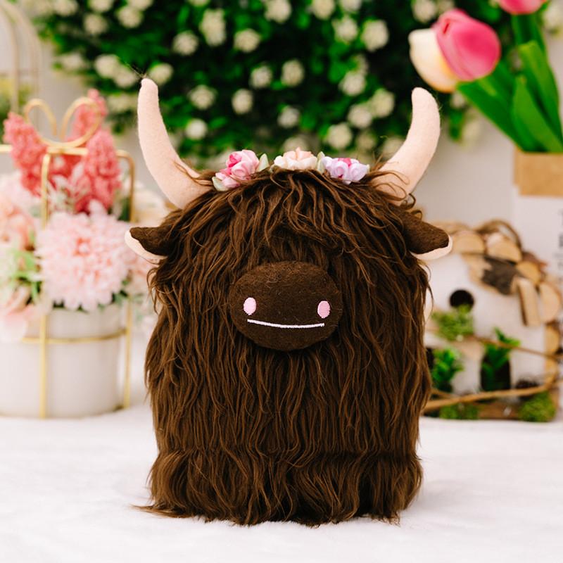 Adorable Highland Cow Plush Stuffed Animal For Kids High Quality Soft Fabric Design