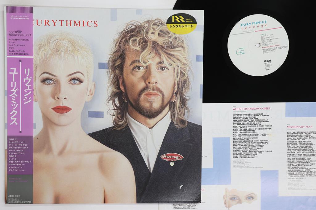 Виниловая пластинка EURYTHMICS Revenge RPL8346 RCA 1986 Япония Obi Рок Б/у