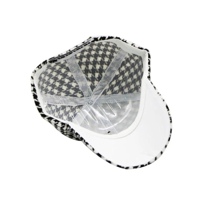 Женская летняя шляпа, бейсболка с решетчатой ​​хлопковой кепкой с узором «гусиные лапки», женская спортивная кепка для Gorros, солнцезащитная кепка Snapback, популярная ретро