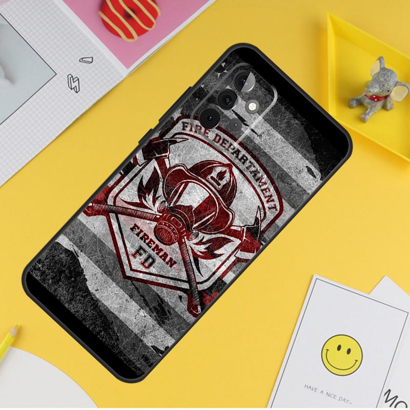 Чехол Firefighter Heroes Fireman для Samsung Galaxy A34 A35 A14 A15 A25 A53 A33 A13 A52 A32 A12 A51 A71 A54 A55