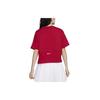 Nike Sportswear Soft Comfortable Loose Fit Drop Shoulder Cropped Top Women Tops Red HF6291687