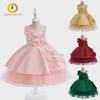 Floral Tulle One-Shoulder Princess Party Dress for Girls
