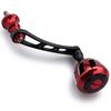 HEIGHTEN 56mm Reel Handle with 32mm Knob for Shimano Daiwa Universal Spinning Reel Wheel Series (Black/Red) (519)