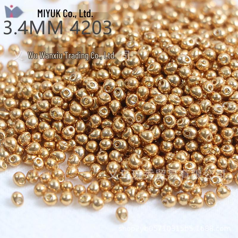 Золотые и серебряные бисеры Miyuki для DIY браслетов и ожерелий