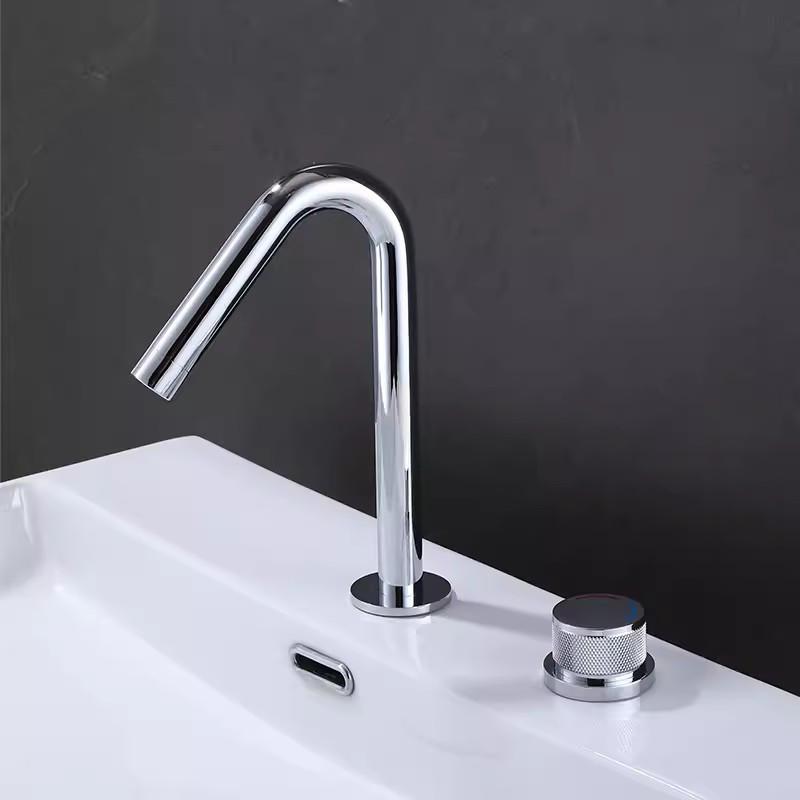 Tuqiu смеситель для ванной комнаты латунный широко расставленный щеткой золотой смеситель для раковины латунный смеситель для раковины 2 отверстия для горячей и холодной воды кран для воды