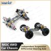 MOC 4WD Независимая Подвеска Дифференциал Шасси Рулевая Ось Строительные Блоки Четырехколесный Привод Техническая Машина Запчасти Игрушки Подарок для Детей