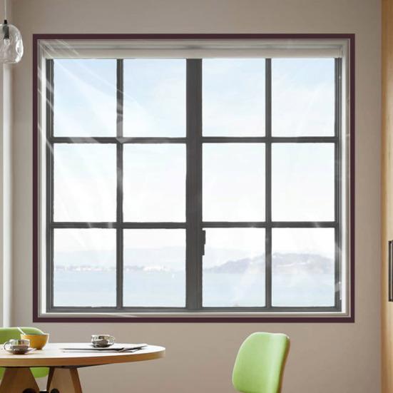 Зимняя изоляционная штора Прозрачная тепловая штора Оконный экран Самоклеящаяся защитная пленка для окон Оконный брезент Keep