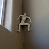 "Frightened" Figurine Corner Wall Decor 3D Adhesive Climbing Man Statue Sculpture Home Office Wall Ornament Climbing Enthusiasts