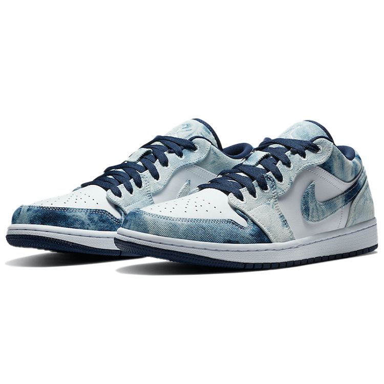 Мужские кроссовки Air Jordan 1 Low SE Washed Denim Blue Washed-Blue White CZ8455-100