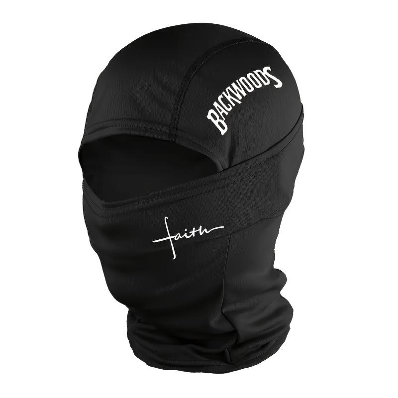 high quality1/5pcs Unisex "Confidence" Letter Printed Balaclava Hat - Windproof & Dustproof Sunshade for Outdoor Sports, Hiking, Cycling - Breathable
