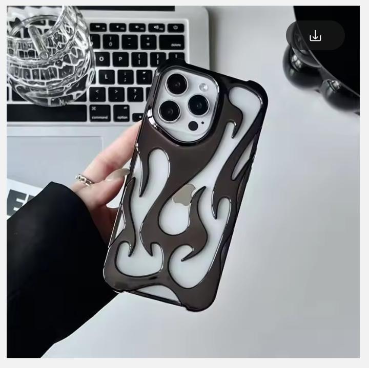 Новый тонкий чехол с 3D-принтом «Пламя» для iPhone 16, 15, 14, 13, 12, 11, Pro Max, 15, 14, 16 Plus, противоударный защитный мягкий чехол