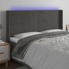 VidaXL LED Headboard Bedroom Furniture Double Bed Accessory Head of Bed Frame Interior Dark Grey 3124243