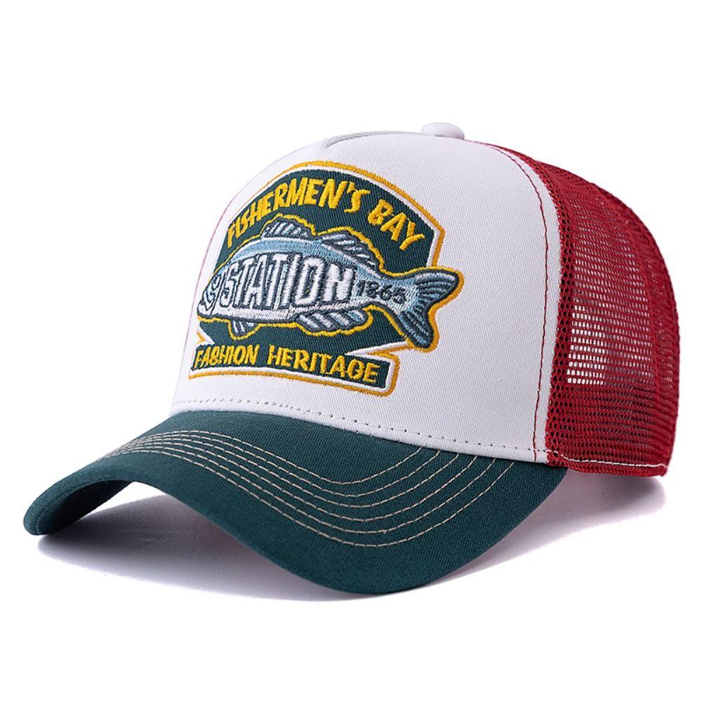Breathable Fishing Cap Baseball Cap Sports Snapback Hat Summer Trucker Hat  Camping Hiking