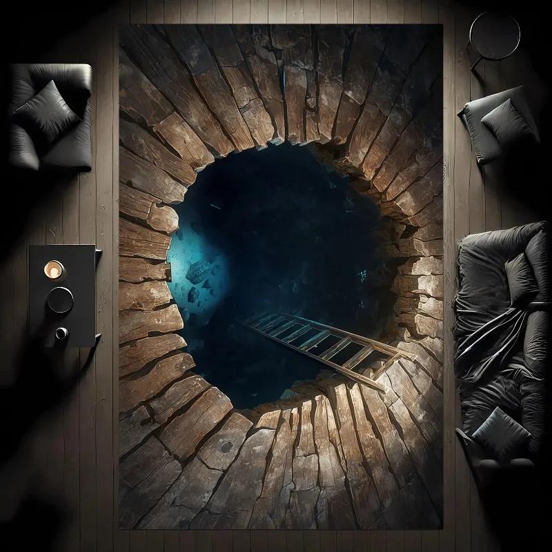 3D Ковер-иллюзия завихрения Ковер для гостиной Ковер-веер для подростков Коврики для детской комнаты для мальчиков Нескользящий ковер Индивидуальность Красивый
