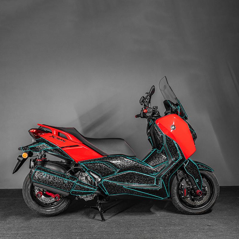 Used For YAMAHA XMAX300 2023 Motorcycle Style Forged Carbon Fiber Protective Stickers Mainly Pasted On The Body Paint Area