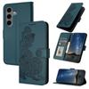 Чехол-книжка для Samsung Galaxy S23 S24 S25 Pro Plus Ultra FE 5G из кожи с тиснением и отделениями для карт, чехол-кошелек