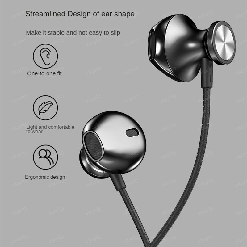 DAC Digital Chip Wired Earphones 3.5MM AUX/Type-C 9D HIFI Heavy Bass Surround Stereo Sound In-Ear Headsets For Samsung Android iPhone 15/16