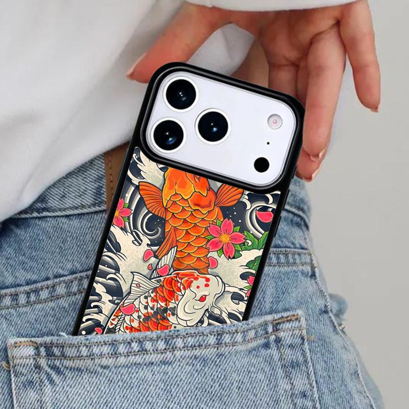 Чехол для телефона с изображением рыбы Кои для iPhone 17 Pro Max 12 13 14 15 16e 17 Pro Max Plus Air Cover