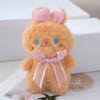 Cute Cartoon Plush Bear And Bunny Keychain Fluffy Doll Pendant For Bags And Keys