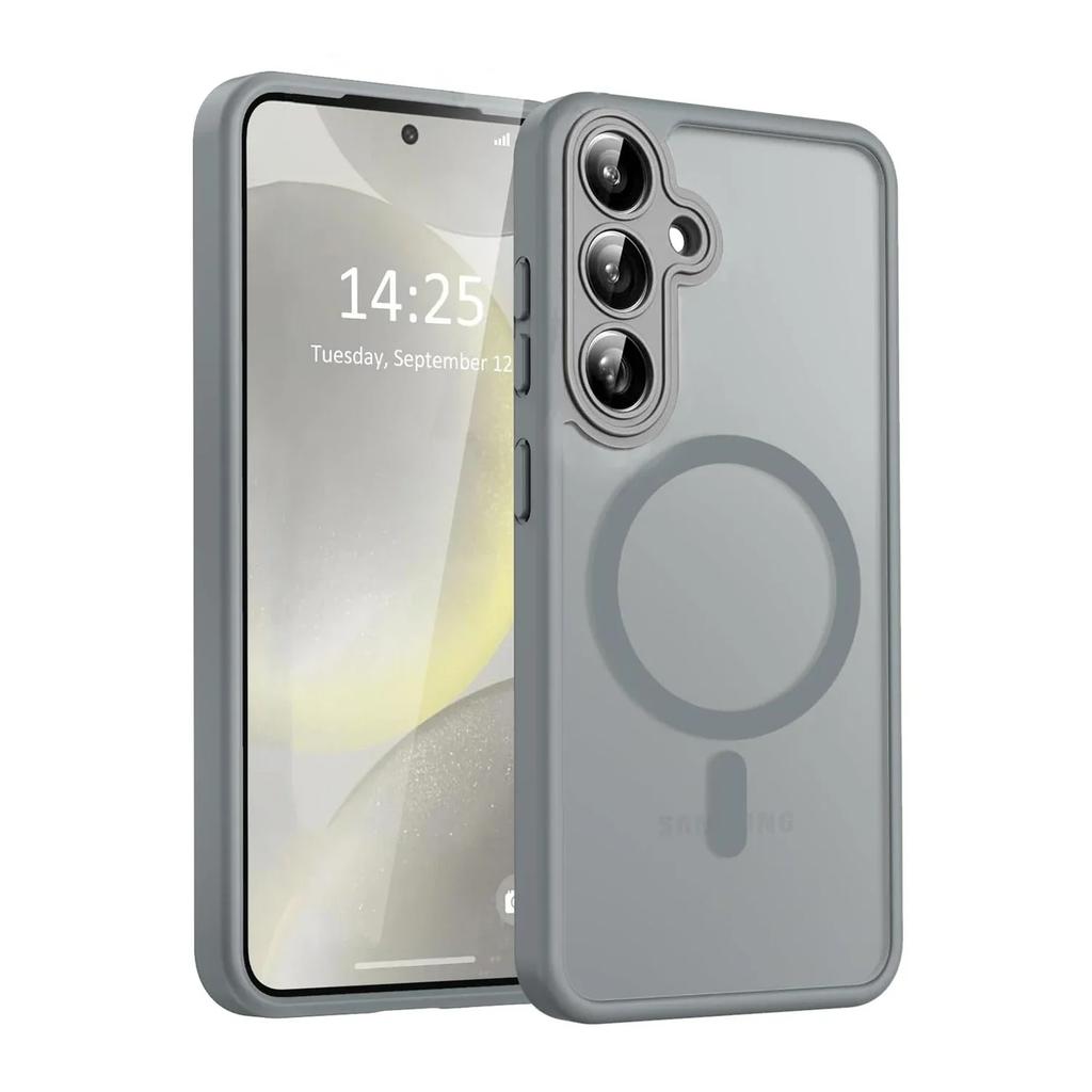 Роскошный матовый полупрозрачный магнитный чехол для беспроводной зарядки для Samsung Galaxy A56 A16 A36 A26 A06 A55 A35 A25 A15 A05 Magsafe чехол