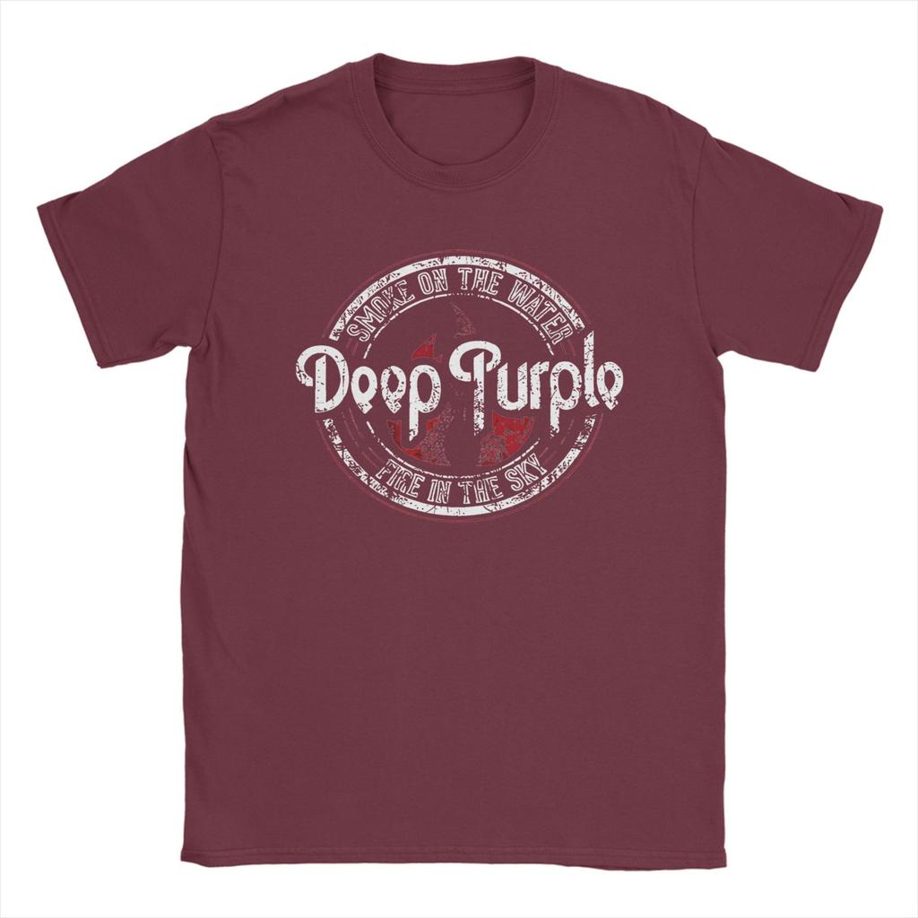 Deep Purple Английская рок-группа Альбом Мужская футболка Удивительная футболка Короткий рукав Круглый вырез Футболки Хлопок Одежда больших размеров