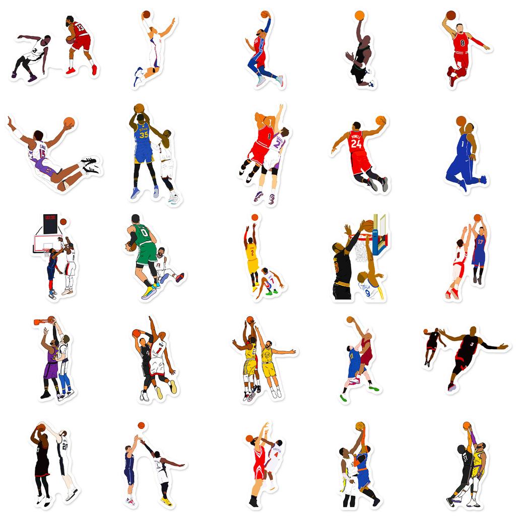 50 Nba - Классические наклейки для баскетбола Nba, коллекция звезд баскетбола, чехол для мотоцикла и автомобиля