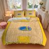 3pcs bedding set Golden State Warriors Basketball Includes 1 Comforter + 2 Pillowcases, Without Pillow Inserts, Soft Comfortable,a0910236
