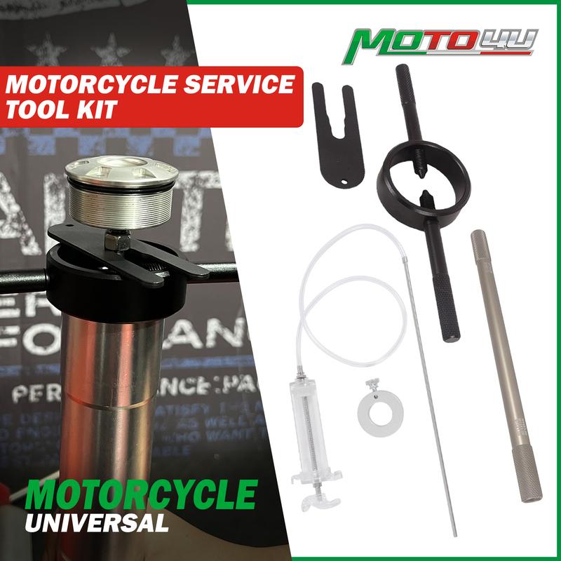 Motorcycle Repair Tools Kit Fork Oil Level Tool Fork Spring Compressor Damper Rod Bleed Tool