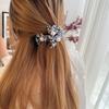 Charming and Elegant Fabric Daisy Twisted Hair Clip for Women, High Quality, Ponytail Vertical Hairpin