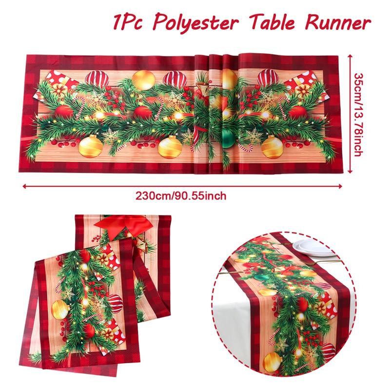 Рождественская дорожка для стола Веселые рождественские украшения для дома 2024 года дорожка для стола Рождественские украшения Navidad Natal Подарок на Новый год 2025