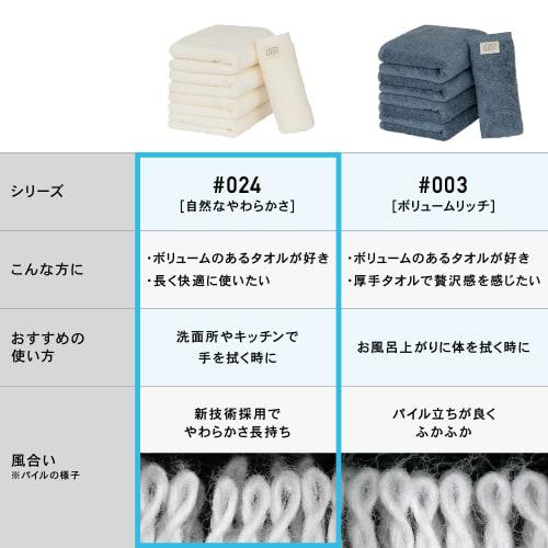 [.co.jp Exclusive] Towel Laboratory Natural Softness #024 Face Towels, Dark Blue, Set of 5, Soft, Thick, Smooth, Long-Lasting, Fast-Absorbent, Durable
