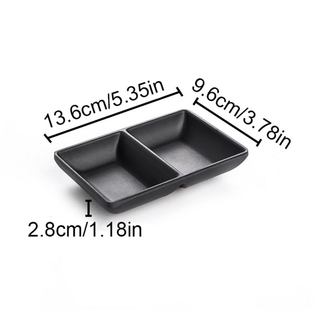 Black Seasoning Plate Japanese Style Sushi Soy Dipping Sauce Bowl Snack Plate  Home