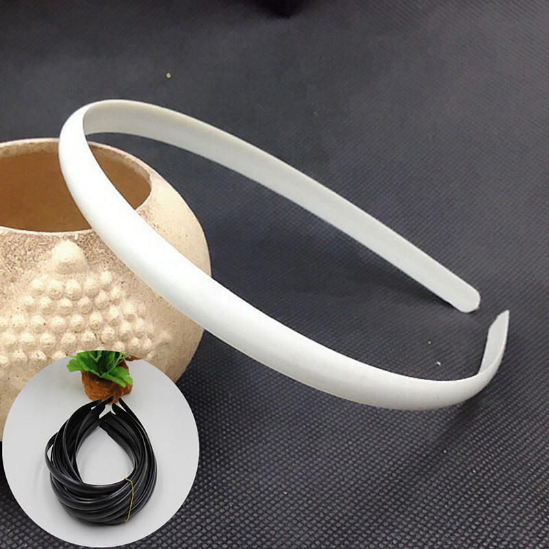 10 шт. 12 мм пустые однотонные пластиковые ободки для волос, аксессуар для DIY