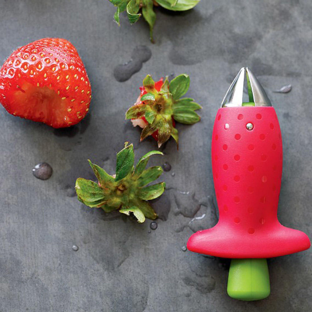 Strawberry Huller Pineapple Cutters Novel Tomato Stalks Remover Fruit Knife Useful Strawberry Leaf Cleaner Kitchen Accessories