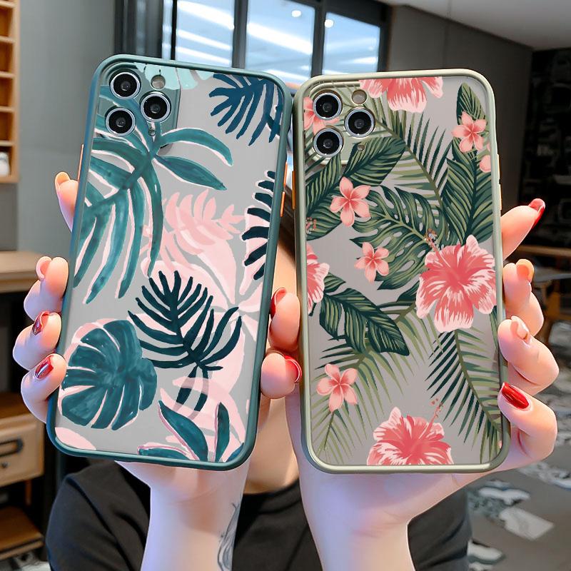 Чехол для телефона с рисунком листьев пальмы, растения, цветка для iphone 16 11 12 13 14 15 Pro Max X XR XS MAX 6s 7 8 Plus SE2 Задняя ударопрочная крышка