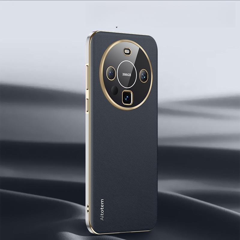 Huawei Mate60pro Phone Case Luxury Warner Parquet Business M60 All-inclusive Anti-drop Luxury Men's Leather Case