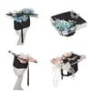 Graduation Hat with Realistic Flower Adult Bachelor Cap College Doctor Teens Unisex Graduation Party Decorative Hat