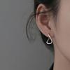 1Pair  Vintage Simple Circle Hoop Stud Earrings For Women Accessories Trend Personality Twisted Geometric Design Jewelry