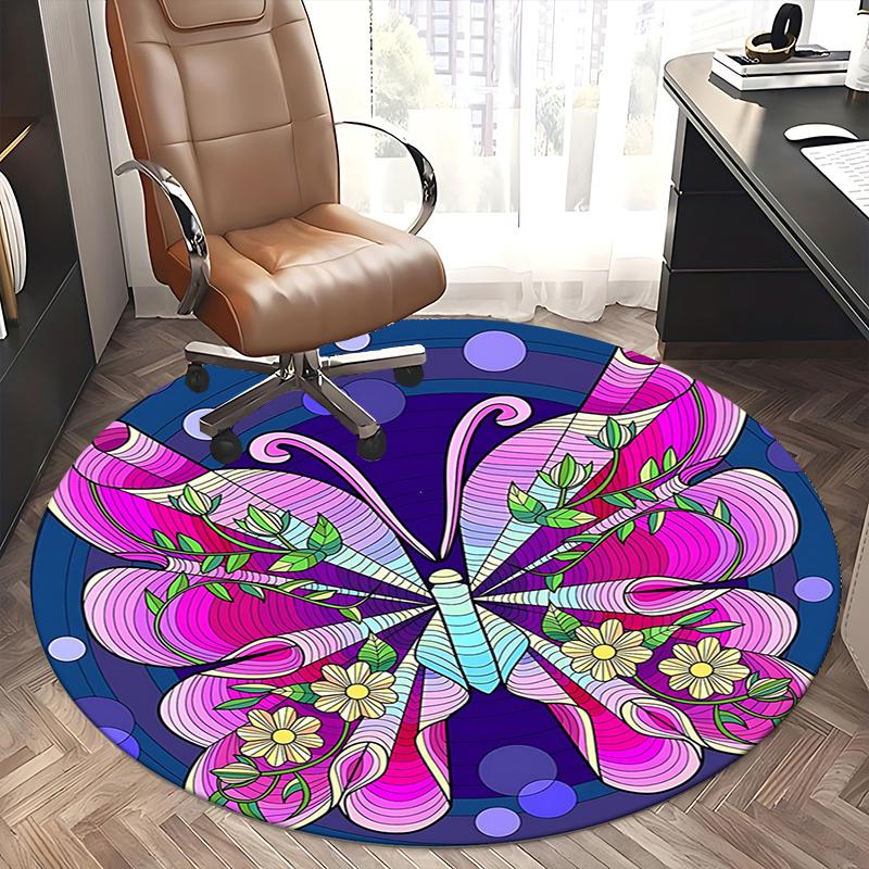 Colorful Butterfly Office Carpet Chair Mats, Home Decor, Sofa Rug, Office Carpet Gift for Any Room1118146a